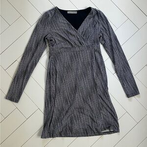 Athleta Black and White Long Sleeve Dress